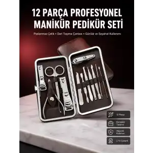 AsilTech Şık ve Dayanıklı Çok Amaçlı Kişisel 12 Bakım Seti Yeni Nesil