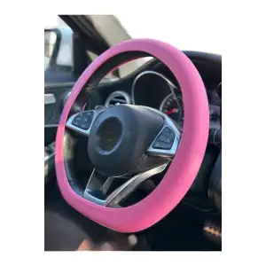 AsilTech Silikon Direksiyon Kılıfı Pembe