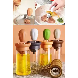 AsilTech Silikon Hazneli Fırçalı Yağdanlık