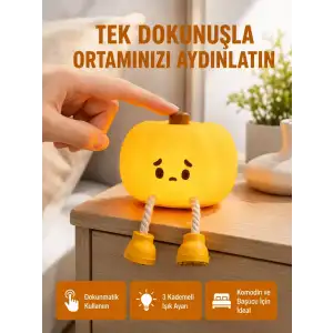 AsilTech Silikon Pumpkin Night Light Telefon Tutuculu LED Lamba Yeni Nesil