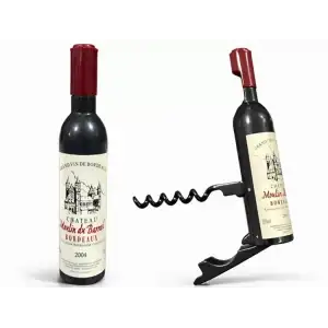 AsilTech Şişe Tasarımlı Paslanmaz Çelik Tirbuşon Açacak