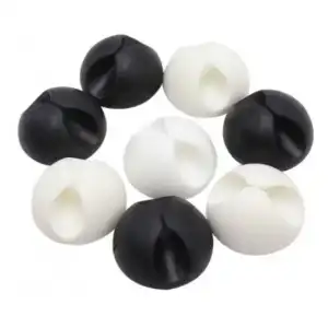 AsilTech Siyah Beyaz Kablo Sabitleme Klipsi 10lu