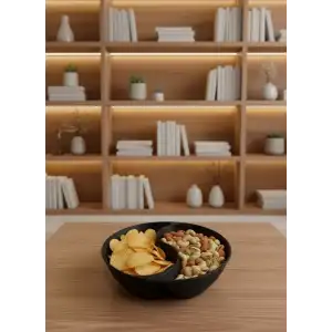 AsilTech Siyah Çerezlik Kase Seti 4 Adet 3x12 cm