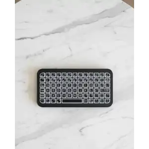 AsilTech Siyah Kablosuz Mini RGB Işıklı Klavye Bluetooth 5.2 İnce Tasarım