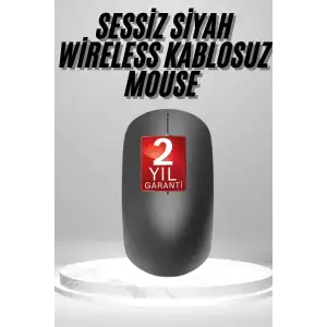 AsilTech Siyah Kablosuz Mouse Wireless Mouse Minimal Tasarım