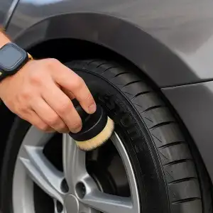 AsilTech Siyah Plastik Lastik Parlatma Fırçası