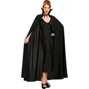 AsilTech Siyah Renk Yakalı Halloween Pelerini 120 cm