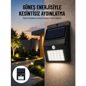 AsilTech Solar Dekoratif Lambası Sensörlü Led Işık Bahçe Aydınlatma Yeni Nesil