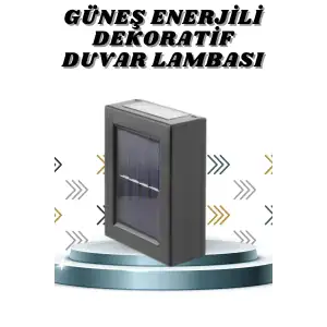 AsilTech Solar Lamba Dekoratif Aplik Su Geçirmez Led Işıklı Duvar Lambası