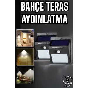 AsilTech Solar Lamba Giriş, Bahçe Yol Avlu Hareket Sensörlü Led Parlak Gece Su Geçirmez