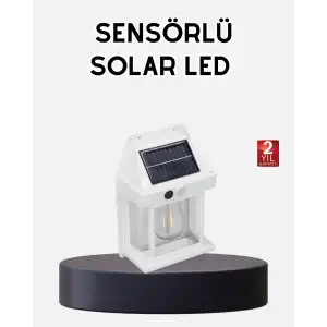 AsilTech Solar Sensörlü Dış Mekan Lamba 3 Işık Modlu ve IP65 Dayanıklı