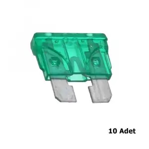 AsilTech Standart Bıçak Sigorta 10lu 30 Amper Yeşil