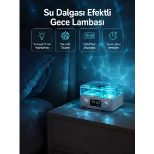 AsilTech Stereo Sesli Gece Lambalı Bluetooth Hoparlör – Şık Vintage Tasarım