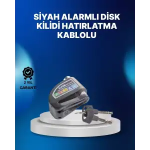 AsilTech Suya Dayanıklı 110dB Alarmlı Çelik Disk Kilidi