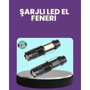 AsilTech Suya Dayanıklı 4 Modlu Mini LED El Feneri