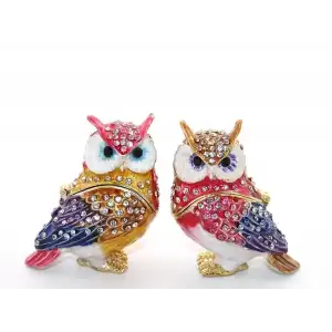 AsilTech Swarovski Taşlı 2li Baykuş Seti