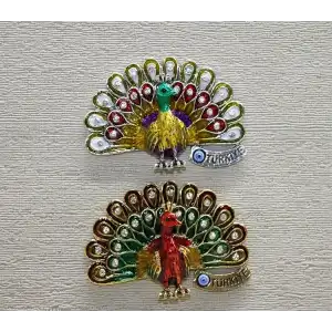 AsilTech Swarovski Taşlı Tavuskuşu Magnet