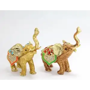 AsilTech Swarovski Taşlı Tekli Fil Figürü Model 2