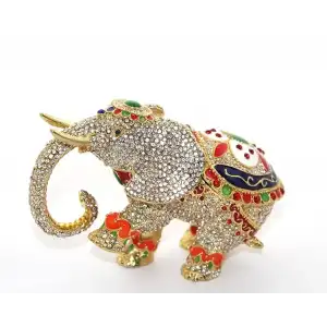 AsilTech Swarovski Taşlı Tekli Fil Figürü Model 6