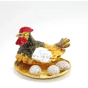 AsilTech Swarovski Taşlı Yumurtalı Tekli Tavuk Model 1