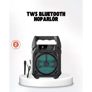 AsilTech Taşınabilir 6.5” Bluetooth Hoparlör USB TF Kart Mikrofonlu Şarjlı Sistem