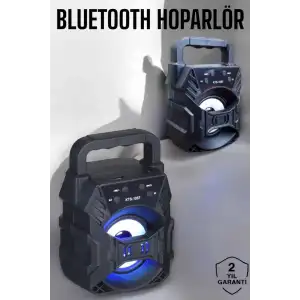 AsilTech Taşınabilir Bluetooth Hoparlör Led Işıklı Uzun Pil Ömrü