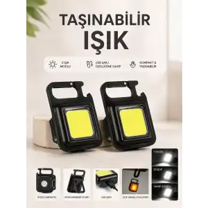 AsilTech TAŞINABİLİR IŞIK 3 IŞIK MODLU USB ŞARJ ÖZEELİĞİNE SAHİP