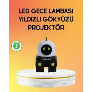 AsilTech Taşınabilir Lityum Bataryalı Led Gece Lambası ve Projektör
