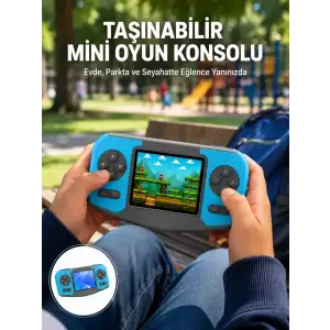 AsilTech Taşınabilir Mini Video Oyun Konsolu Ergonomik Tasarım