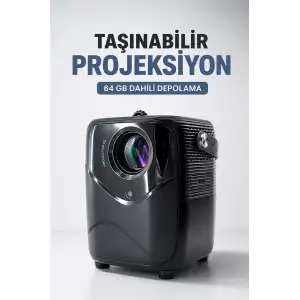 AsilTech Taşınabilir Projeksiyon 64 GB Dahili Depolama