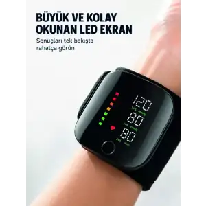 AsilTech Taşınabilir Şarjlı Bilekten Tansiyon Ölçer Pratik Kullanım