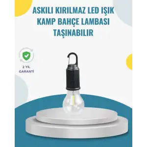 AsilTech Taşınabilir Sıcak Işık Yayan Kamp Lambası