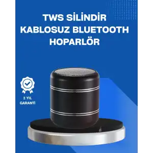 AsilTech Taşınabilir Silindir Tasarım Bluetooth 5.0 Hoparlör Yüksek Bas Performanslı