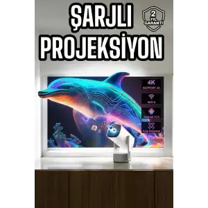 AsilTech Taşınabilir Sinema Oyun Projektörü Akıllı Projeksiyon Android 11