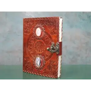 AsilTech Taşlı Deri Defter Model 2