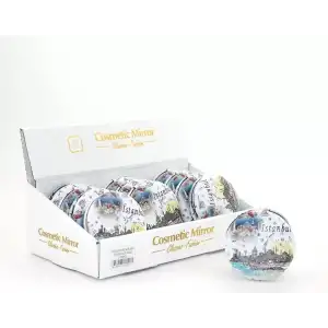 AsilTech Taşlı İstanbul Tasarımı El Aynası Kalın Model 4