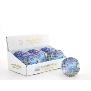 AsilTech Taşlı İstanbul Tasarımı El Aynası Kalın Model 9