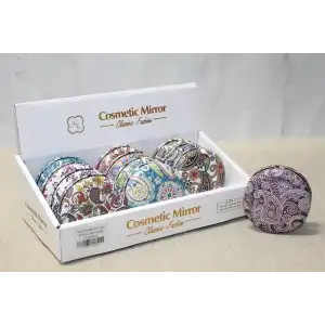 AsilTech Taşlı Yuvarlak El Aynası Kalın Model 2