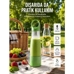 AsilTech Tek Kişilik İçecekler İçin Hafif ve Taşınabilir Blender