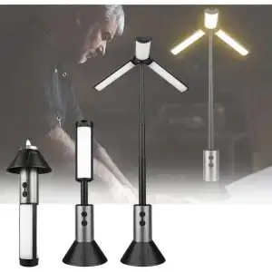 AsilTech Teleskopik Şarj Edilebilir Çadır Kamp Işığı