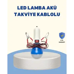 AsilTech Timsah Kıskaçlı 12V LED Ampul Kamp ve Acil Durum Lambası