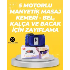 AsilTech Titreşimli Masaj Kemeri 20 Mıknatıs 5 Motorlu