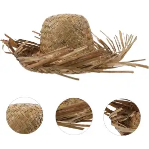 AsilTech Tropikal Parti Natural Hasır Şapka