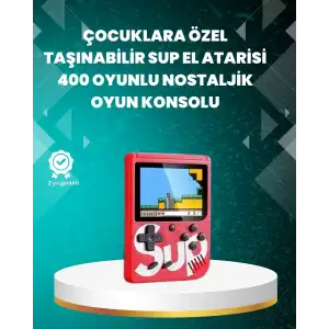 AsilTech TV Çıkışlı Mini Retro El Konsolu 400 Oyunlu