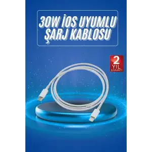 AsilTech Type-C Ligtning 30W İOS Şarj Kablosu Hızlı Şarj Kablosu