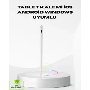 AsilTech Type-C Şarjlı Dokunmatik Kalem – iPad, iPhone ve Android Uyumlu, Sessiz Çalışan