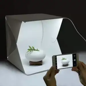 AsilTech Ürün Çekim Çadırı Mini Fon Fotoğraf Stüdyosu Ledli Işık Perdesi