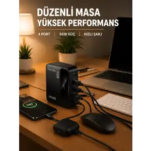 AsilTech USB-A ve USB-C Girişli Çoklu Şarj Cihazı