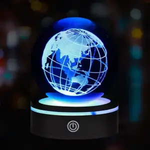 AsilTech USBli Dünya Tasarımlı Dönen Cam Küre