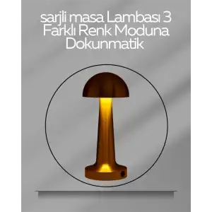 AsilTech USB Şarjlı Dokunmatik LED Masa Lambası – 3 Renk Modu & Dimmer